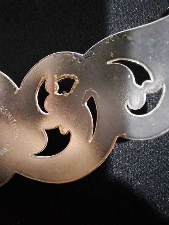 Montana Silversmiths Horse Head Necklace Two Tone Western Scroll Collar - Picture 10 of 12